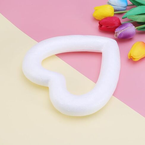Pcs Heart Shaped Foam Wreath Foam Hearts for DIY Crafts Valentines Anniversary Wedding Party Decorations 4.33 Inches in Saudi Arabia