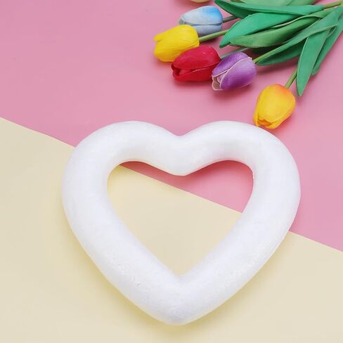 Pcs Heart Shaped Foam Wreath Foam Hearts for DIY Crafts Valentines Anniversary Wedding Party Decorations 4.33 Inches in Saudi Arabia
