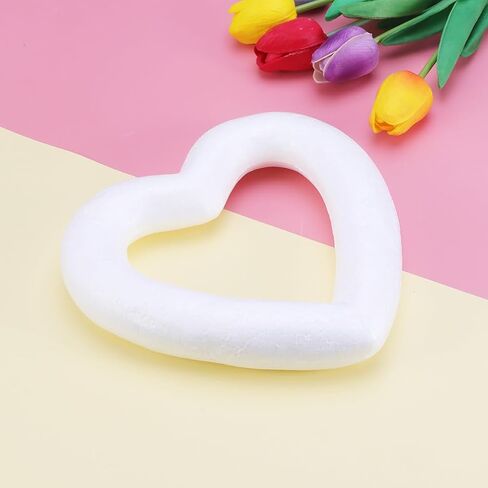 Pcs Heart Shaped Foam Wreath Foam Hearts for DIY Crafts Valentines Anniversary Wedding Party Decorations 4.33 Inches in Saudi Arabia
