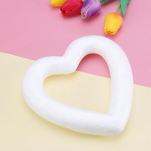 Pcs Heart Shaped Foam Wreath Foam Hearts for DIY Crafts Valentines Anniversary Wedding Party Decorations 4.33 Inches in Saudi Arabia