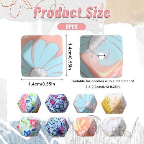Ouligay 8 PCS Knitting Needle Stoppers Silicone Knitting Needle Point Protectors, Hexagon Stitch Stoppers, Colorful Knittings Needles Caps for Sewing Quilting Crocheting Hand DIY Art Project in Saudi Arabia