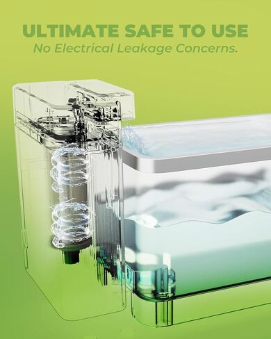 موزع مياه أوتوماتيكي للشرب النظيف الحقيقي مع تقنية الترشيح الفائق، 316 صينية من الفولاذ المقاوم للصدأ وخالية من مادة BPA، وعاء سعة 3.3 لتر/112 أونصة، نافورة ذات وضعين للقطط/الكلاب المتوسطة/الحيوانات الأليفة (أسود، 3 فائق التوهج) in Kuwait