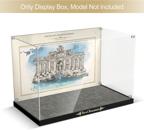Acrylic Display Case for Lego Trevi Fountain (ONLY Box, NOT Model) Clear Dustproof Display Box Compatible with Lego 21062 Model Set in Kuwait