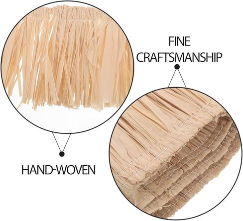 شرابات الرافية الطبيعية المصنوعة يدويًا من القش لتزيين المنزل بنفسك إكسسوارات أزياء هاواي للتعليق على الحائط in Kuwait