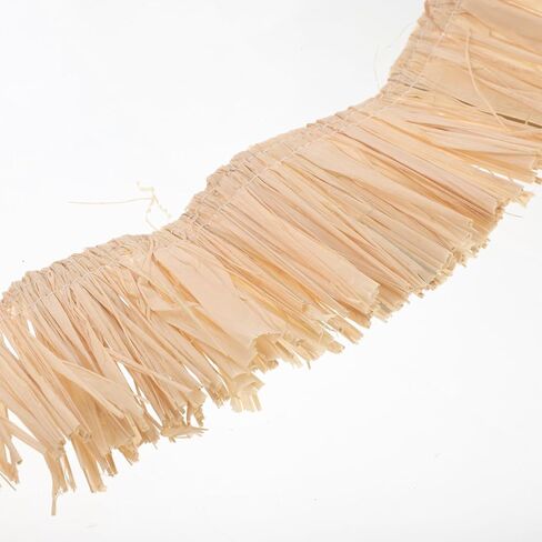 شرابات الرافية الطبيعية المصنوعة يدويًا من القش لتزيين المنزل بنفسك إكسسوارات أزياء هاواي للتعليق على الحائط in Kuwait