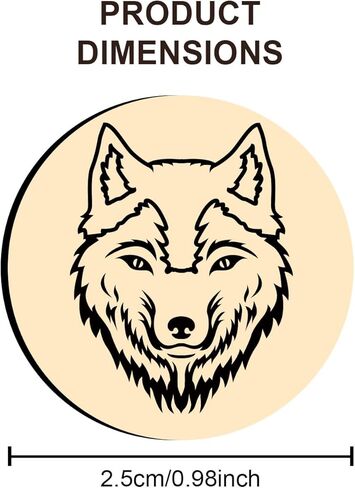 1Pcs Wolf Wax Seal Brass Stamp Head, Wedding Invitations Stamp Sealing DIY Craft Seal Tool for Envelopes Party Invitation Envelope Gift Wrapping Thanksgiving Card, 25x14.5mm in Saudi Arabia
