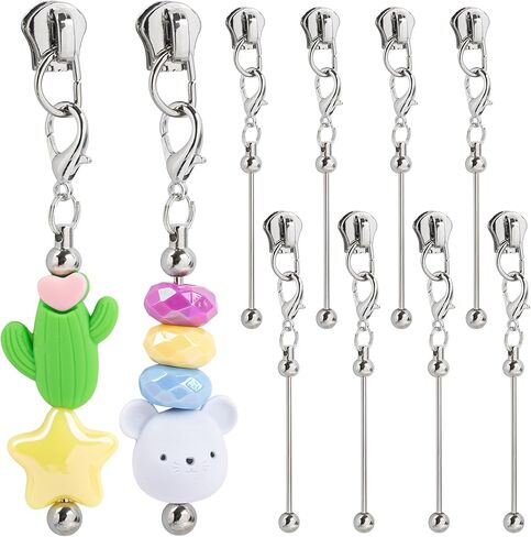 Framendino, 10 Pack Metal Beadable Zipper Pulls 5# Zipper Heads for Backpacks Purses Jackets in Saudi Arabia