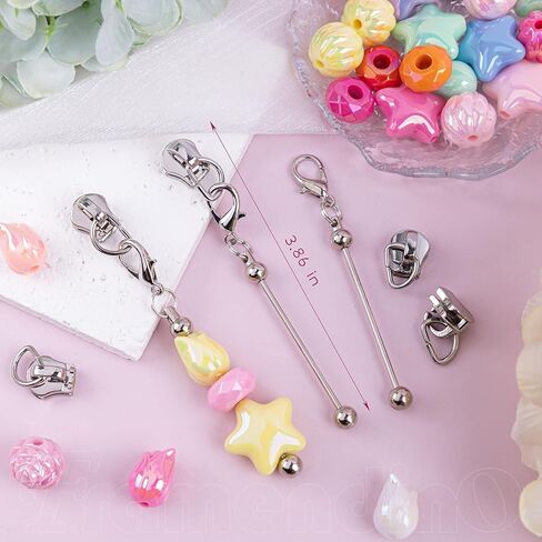 Framendino, 10 Pack Metal Beadable Zipper Pulls 5# Zipper Heads for Backpacks Purses Jackets in Saudi Arabia