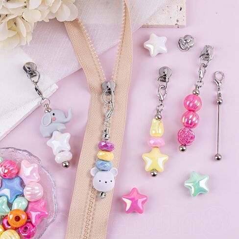 Framendino, 10 Pack Metal Beadable Zipper Pulls 5# Zipper Heads for Backpacks Purses Jackets in Saudi Arabia