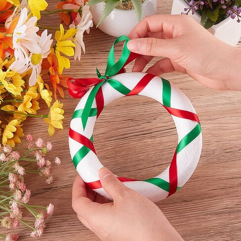 Zeyune 36 Pcs 4 Inch Foam Wreath Form Valentine's Day Small Polystyrene Foam Rings for Crafts Round White Wreath Circles for DIY Wedding Party Holiday Anniversary Door Home Flower Art Supplies in Saudi Arabia