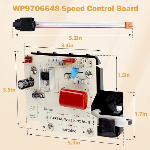 بديل Earthtec للتحكم في السرعة WP9706648 لخلاط حامل ويرلبول كيتشن إيد in Kuwait