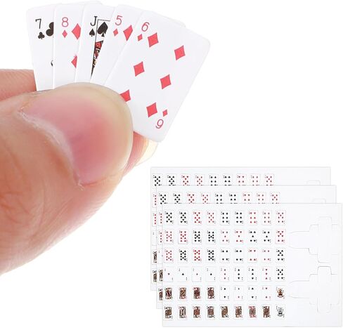 3 Copies Mini Playing Cards 0.59in Miniature Mini Deck of Cards Party Spoof Fun Tiny Decks of Playing Card Travel Poker Card for Adults Party Favor in Saudi Arabia