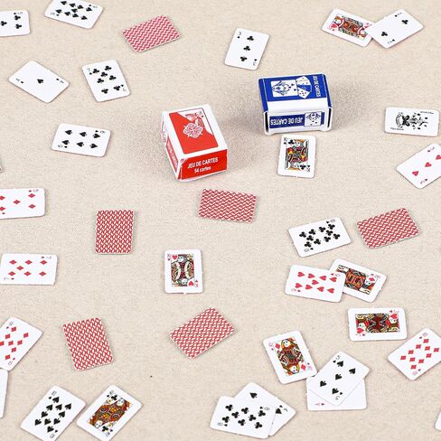 3 Copies Mini Playing Cards 0.59in Miniature Mini Deck of Cards Party Spoof Fun Tiny Decks of Playing Card Travel Poker Card for Adults Party Favor in Saudi Arabia