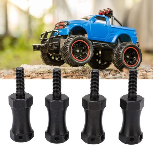Wheel Extension Hex Drive Hub Adapter, Widen 20mm Steel Enhance Performance RC Extended Wheel Hex Coupler Black 42mm Length 12mm Hex Diameter for 1/10 RC Cars in Saudi Arabia