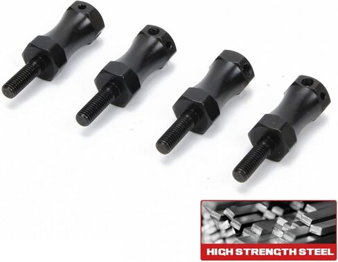 Wheel Extension Hex Drive Hub Adapter, Widen 20mm Steel Enhance Performance RC Extended Wheel Hex Coupler Black 42mm Length 12mm Hex Diameter for 1/10 RC Cars in Saudi Arabia
