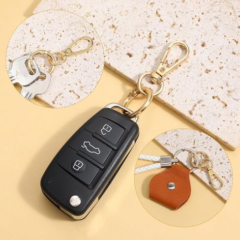 قطعتان من مشبك سلسلة المفاتيح الذهبية، خطافات دوارة، مشبك دوار مزدوج الفتح، مشبك مفتاح معدني لصنع سلسلة المفاتيح، مشابك المجوهرات، مستلزمات الحرف اليدوية in Saudi Arabia