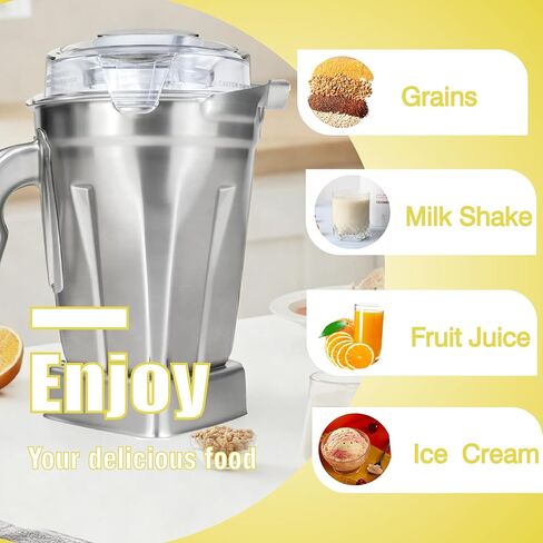 48 oz Stainless Steel Blending Container — BPA-Free, Compatible with Vitamix Models Including 5200, 5000, 6300, VM0103, VM0197, E310, A2500, and Classic/Commercial Series Blenders in Saudi Arabia