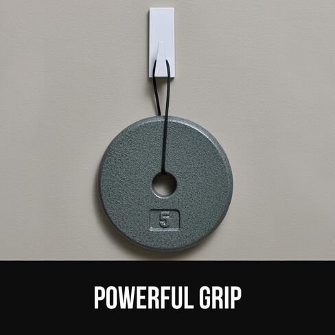 GORILLA GRIP خطافات جدارية شديدة التحمل قابلة لإعادة الاستخدام للتعليق، عصا قوية سهلة التركيب على خطاف لاصق قابل للإزالة، لا تسبب ضررًا للأظافر، استخدام متعدد الأسطح لديكورات عيد الميلاد، 5 عبوات و7 شرائط، بلاستيك in Kuwait