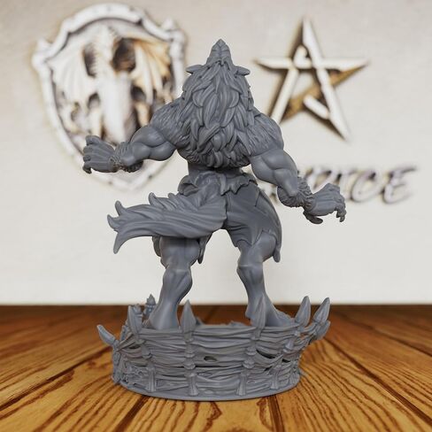 Howling Lycanthrope Resin Figure for Fantasy Role Playing - 28mm Scale Tabletop Unpainted Miniatures for Dungeon Masters & RPG Gift - Ideal for TTRPG & DND Minis - Werewolf Wyett (AS522) in Saudi Arabia