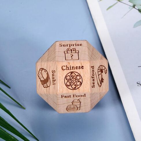 Date Night Dice Valentines Gift for Women Men Food Dice Funny Valentines Gifts for Boyfriend Husband Couples 5th Anniversary Santa Swap Dice Games 18 Sided in Saudi Arabia