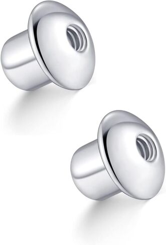 1PCS 925 Silver Earring Screw Backs Replacements, Earring Backs Hypoallergenic, Secure Ear Locking for Stud Earrings for Screw Posts (WhiteGold) in Saudi Arabia