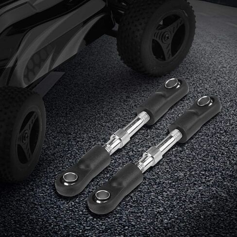 Niiyen RC Steering Rod, 2pcs/Set RC Car Steering Rod Servo Rod Servo Rod Link RC Servo Rod, Zd 6050 Ball Joint Tie Rod 1:16 Model Vehicle General(45mm) in Saudi Arabia
