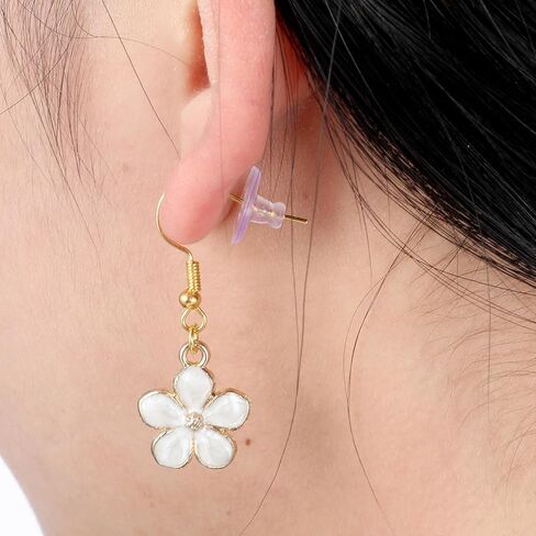 300pcs Earring Backs Flat, Silicone Earring Backings,Clear Rubber Earrings Backs Replacements, Soft Clutch Ear Locking with Pad, Universal Earrings Safety Back Stoppers in Saudi Arabia
