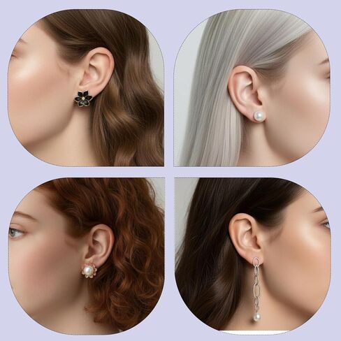 300pcs Earring Backs Flat, Silicone Earring Backings,Clear Rubber Earrings Backs Replacements, Soft Clutch Ear Locking with Pad, Universal Earrings Safety Back Stoppers in Saudi Arabia
