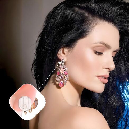 100 Pieces Earring Pads Silicone for Clip on Earrings Clear Silicone Clip-on Earring Backs Comfort Clip-On Earrings Cushions,Clear in Saudi Arabia