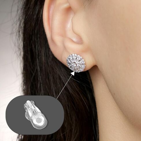 100 Pieces Earring Pads Silicone for Clip on Earrings Clear Silicone Clip-on Earring Backs Comfort Clip-On Earrings Cushions,Clear in Saudi Arabia
