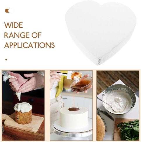 STOBOK 2pcs Heart-Shaped Cake Foam Dummy Styro Foam Heart Reusable Fake Cake Models for Wedding Baking Practice and Party Decor in Saudi Arabia