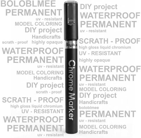 3Pcs Silver Liquid Chrome Markers, Mirror Chrome Paint Pens Permanent Metallic High Gloss for Plastic Metal Glass Resin Car Wheel, DIY Model Touch Up & Repair Kit, Jewelry Art Crafts in Saudi Arabia