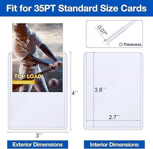 14 Pack Top-Loading Hard Plastic Sleeves,3"x4" Protectors for Trading, Baseball, and Game Cards. Durable Sports Card Holders in Saudi Arabia