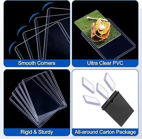14 Pack Top-Loading Hard Plastic Sleeves,3"x4" Protectors for Trading, Baseball, and Game Cards. Durable Sports Card Holders in Saudi Arabia