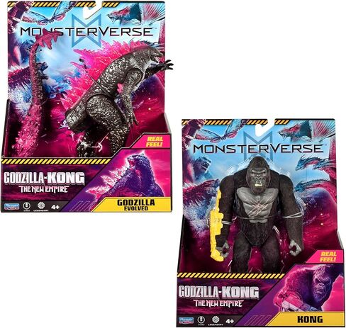 مجموعة MonsterVerse Real Feel Kong & Godzilla من قطعتين من بلاي مايتس تويز in Saudi Arabia