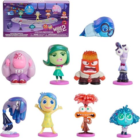 Just Play Disney and Pixar Inside Out 2 Collectible 9-Piece Figure Set, 2.3-inch Collectible Figurines, Kids Toys for Ages 3 Up in Saudi Arabia
