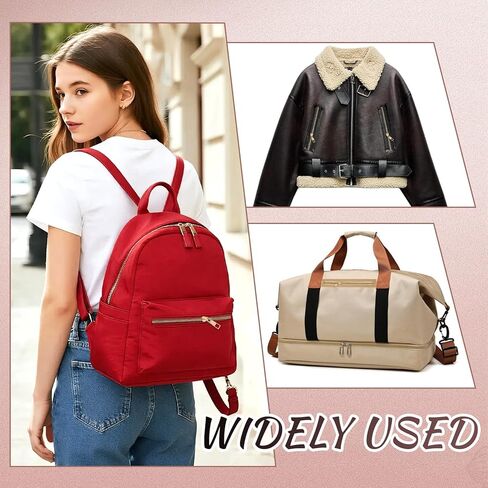 10 عبوات من سحابات جلد البولي يوريثان من Aemygo، سحاب خياطة مقاس 10.6 بوصة مع إطار من جلد البولي يوريثان، سحاب كروشيه مع فتحات مصنوعة يدويًا وسحابات كبيرة الحجم للمحفظة والحقائب وحرف الملابس in Kuwait