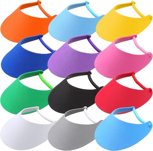 Retisee Summer Foam Visors for Kids Bulk Adjustable Sun Visor with Coil Bands Elastic Sun Protection Hat Golf Party Supplies in Saudi Arabia