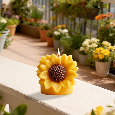 Sunflower Silicone Candle Mold, 3D Unique Flowers Pillar Candle Mold for Candle Making, Epoxy Resin Casting Molds for DIY Resin Craft, Handmade Wax Soap & Home Decoration in Saudi Arabia
