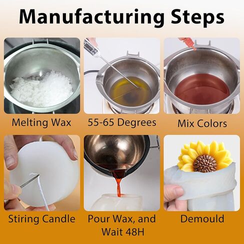 Sunflower Silicone Candle Mold, 3D Unique Flowers Pillar Candle Mold for Candle Making, Epoxy Resin Casting Molds for DIY Resin Craft, Handmade Wax Soap & Home Decoration in Saudi Arabia