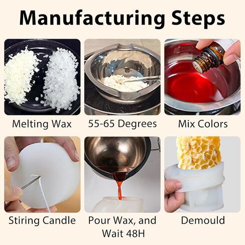3D Bee Honeycomb Flower Pillar Candle Mold, Silicone Molds for Epoxy Resin Candle Making Wax Aromatherapy & DIY Wax Soap, Home Decoration Handmade Crafts in Saudi Arabia