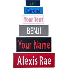 Custom Name Patch Personalized Tag - Iron On - for Backpacks, Uniforms, Hats, Luggage, Work Shirts, Jackets, Dog Harnesses - Many Sizes and Colors Available (1 Patch) in Saudi Arabia
