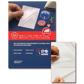 TPU Iron on Double Sided Adhesive Film with Backing 40 x 40 in - Easy to Cut Fusible Interfacing for Sewing - Fabric Glue for Heat Press Patches, DIY Art, Craft, Home Decor in Saudi Arabia
