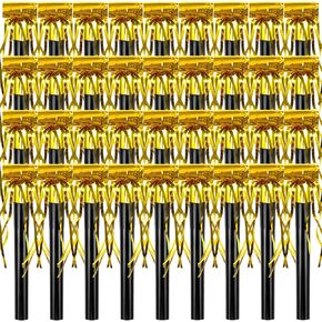 SKYLETY 18 Pieces Party Squawkers Party Blower Noisemakers Blowouts Whistles Fringed Noise Maker Gold Musical Blowouts for New Year Party Birthday Party Supplies in Kuwait