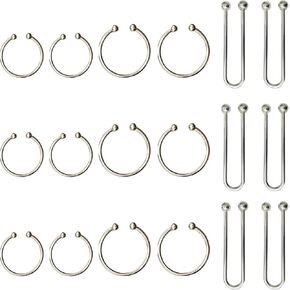 18 Pcs Metal Bikini Clips, 3 Sizes Alloy Bra Connector U Shape Ring Buckle Hook Closure for Sewing Swimsuit Lingerie Projects in Kuwait