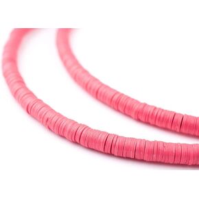 The Bead Chest African Vinyl Beads, Ghana Vulcanite Crafts Supplies for DIY Jewelry Making, Necklaces, Bracelets (5mm, Pink) in Saudi Arabia