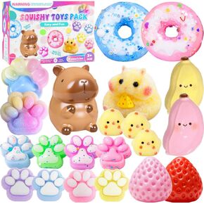 Taba Toys 21Pack - Squishy Fidget Toys Kit, Birthday Gifts for 4 5 6 7 8 9 10 11 12 Year Old Girls Girl Grandkids, Kids Toys for Girls 4-6 6-8 7-8 8-10 10-12 in Saudi Arabia