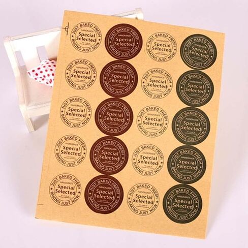 20sheets F14 Vintage Baking Just Now Kraft Paper Stickers Envelope Sealing Stationery Décor in Saudi Arabia