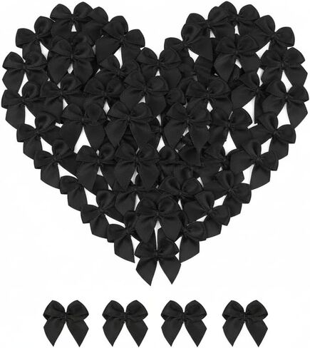 100 Pcs Mini Bows + 100 Glue Dots, for Balloon Garland, Cake Topper, Gift Wrapping, Wedding Birthday Christmas Party Decor, DIY Crafts, Home Scrapbooking (Red) in Saudi Arabia