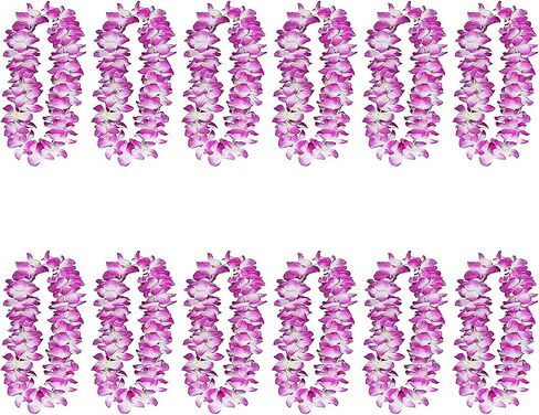 Yansanido 6 Pcs Thicken 41 Inch Purple Hawaiian Leis for Graduation Party, Dance Party, Photo Prop in Outdoors (6 Pcs) in Saudi Arabia